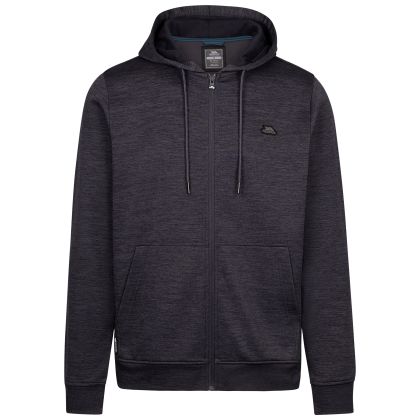 Mens Casual Hoodie Fewston In Dark Flint Marl, Front view on mannequin