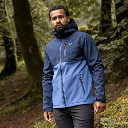 DLX Mens Softshell Jacket Flanagan in Navy