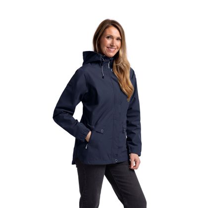 Trespass Womens Hooded Waterproof Jacket Flourish in Navy