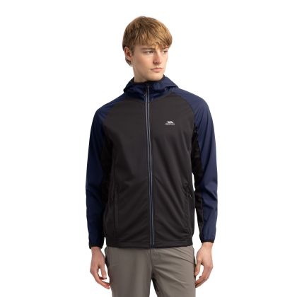 Trespass Men's Active Jacket TP75 Furst in BLACK, Front view on mannequin