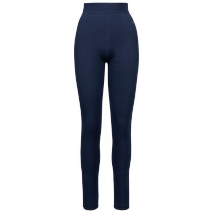 Women's Sherpa Leggings Fuzzy in NAVY, Front view on mannequin