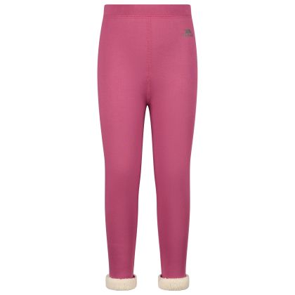 Kids Sherpa Lined Leggings Fuzzy in Rose Blush