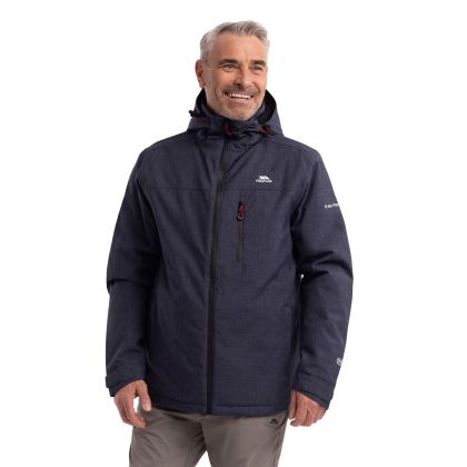 Trespass Mens Padded Waterproof Jacket Fyfinn in Navy Marl