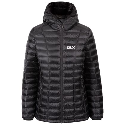 Womens Down Jacket Galina in BLACK, Front view on mannequin