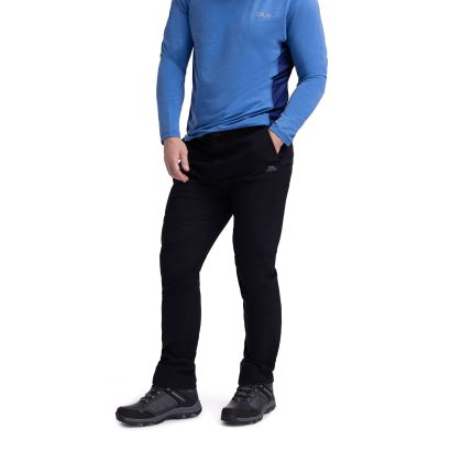 Trespass Men's Walking Trousers Garsdale in BLACK, Front view on mannequin