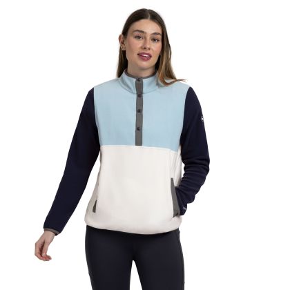 Womens Anti-Pilling Fleece Garzoni In Seafoam, Front view on mannequin