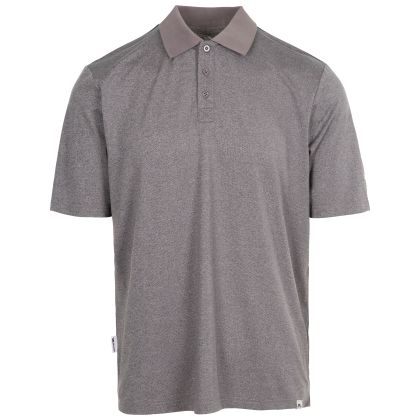 Trespass Mens Polo Shirt Gedding in DARK GREY MARL