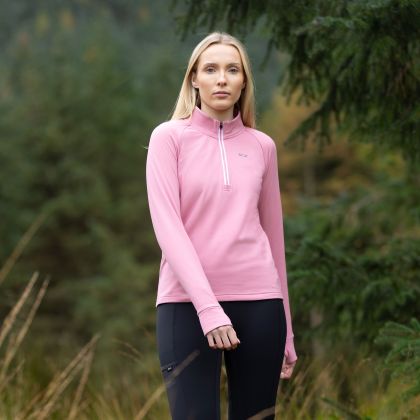 DLX Womens Active Top Gisela in Pink Haze, Front view on mannequin