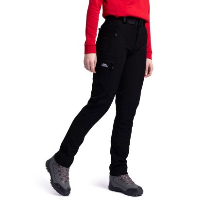 Trespass Women's Walking Trousers TP75 Go Beyond in BLACK, Front view on mannequin
