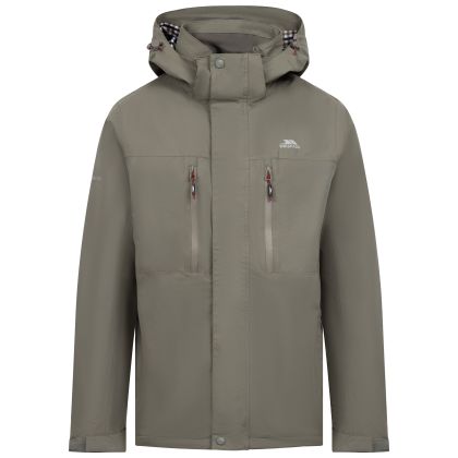Mens Storm Flap Waterproof Jacket Griminish in Green Smoke