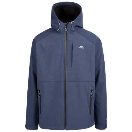 Trespass Men's Softshell Jacket TP75 Hagneck in NAVY, Front view on mannequin