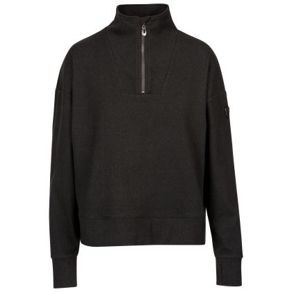 Trespass Women's Casual Top Happen in DARK GREY MARL, Front view on mannequin