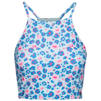 Trespass Womens Swim Top Harlow in Light Sage / Leopard Print