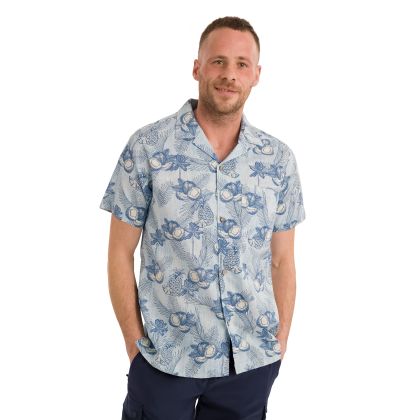 Mens Casual Shirt Hart in Blue Haze Print