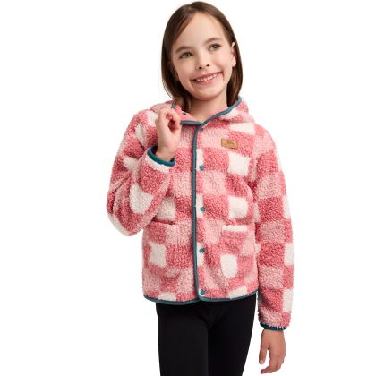 Kids Printed Fleece Jacket Haryll in Peachpink