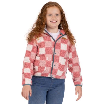 Kids Printed Fleece Haryll in Peachpink