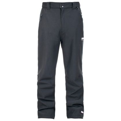 Trespass Mens Water Resistant Softshell Trousers in Black Hemic