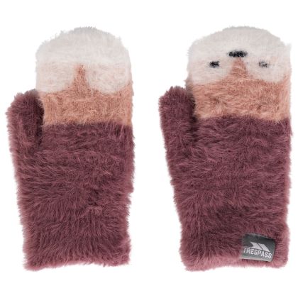 Trespass Kids Knitted Ski Mitts Hillside in Rose Tone