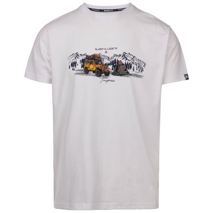 Mens Round Neck T-Shirt  Horton In White