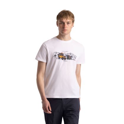 Mens Round Neck T-Shirt  Horton In White