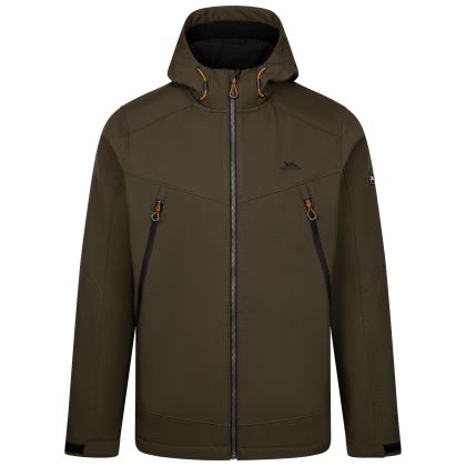Mens Softshell Hooded Jacket  Hubbard in Dark Vine