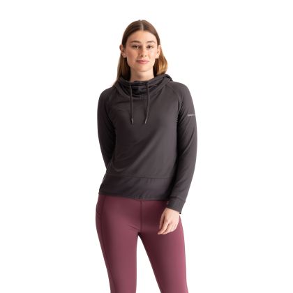 Trespass Women's Active Top Immy in DARK GREY, Front view on mannequin