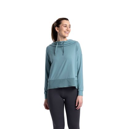 Trespass Women's Active Top Immy in Teal mist, Front view on mannequin