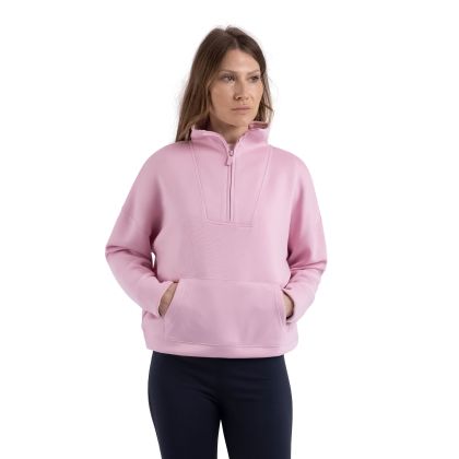 Womens Half Zip Sweatshirt Jean in Carnation