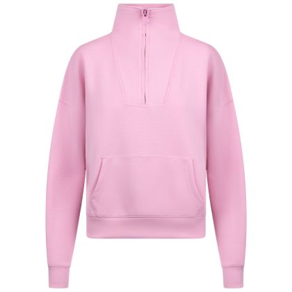 Womens Half Zip Sweatshirt Jean in Carnation
