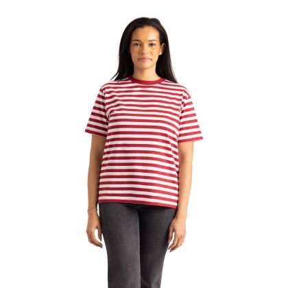 Womens Striped T-Shirt Jemima in Claret Stripe
