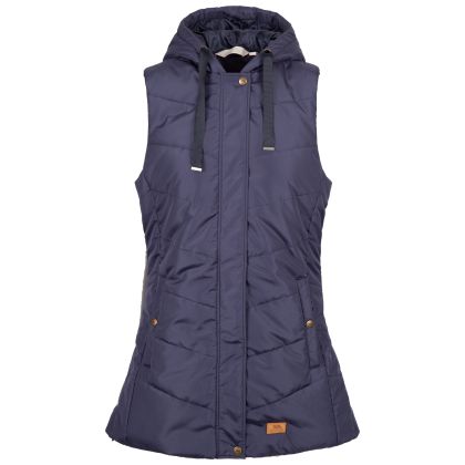 Trespass Women's Casual Gilet Juniper in NAVY, Front view on mannequin