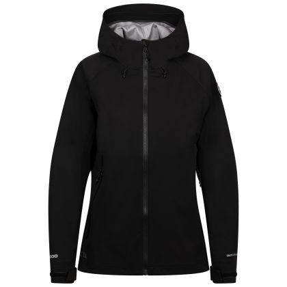Womens Hooded Waterproof Jacket Justine In Black