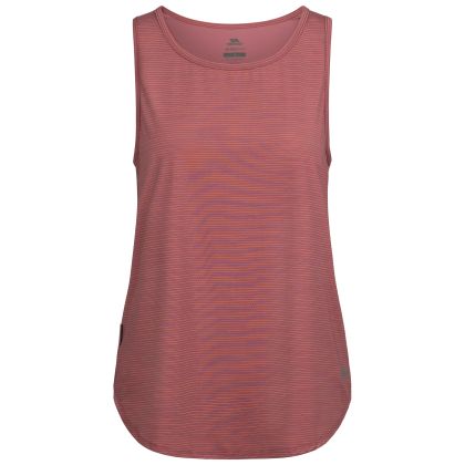Womens Active Vest Top Kannal In Light Mulberry, Front view on mannequin