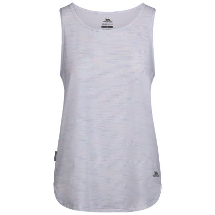 Womens Active Vest Top Kannal In White, Front view on mannequin