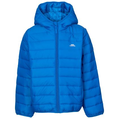 Trespass Kids' Padded Jacket Kelmarsh in BLUE, Front view on mannequin