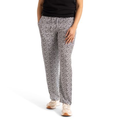 Womens Straight Leg Trousers Kelowna in Black Print