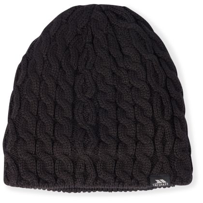 Trespass Womens Knitted Beanie Hat Kendra In Black
