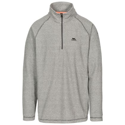 Keynote Men's 1/2 Zip Fleece in Black, Front view on mannequin