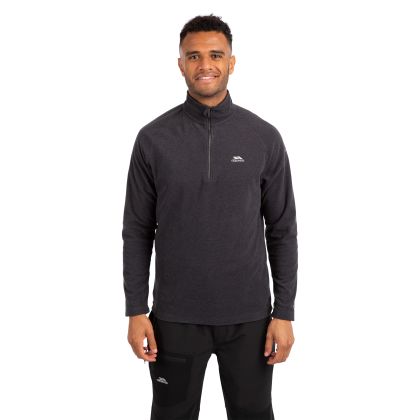 Keynote Men's 1/2 Zip Fleece in Grey, Front view on mannequin