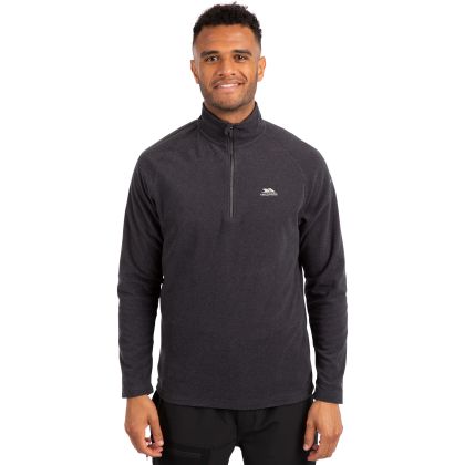 Keynote Men's 1/2 Zip Fleece in Grey, Front view on mannequin