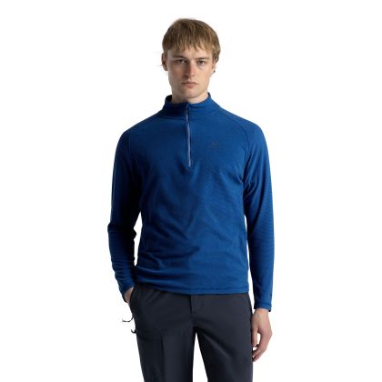 Keynote Men's 1/2 Zip Fleece in Navy, Front view on mannequin