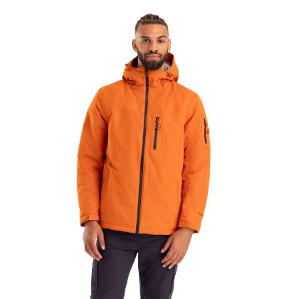 Mens Padded Waterproof Jacket Kirkbost in Orange Spice