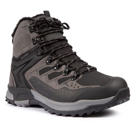 Men's DLX Walking Boots Knox in Black/grey, Angled view of footwear