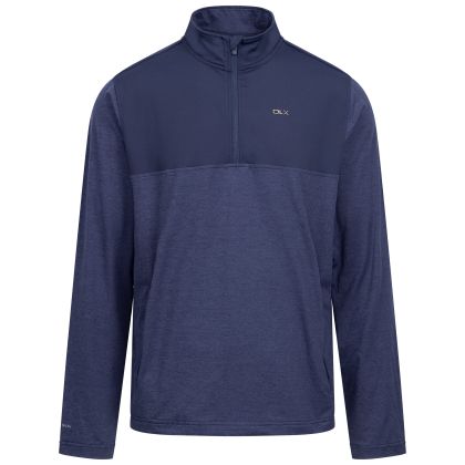 DLX Mens Quick Dry Active Top Lawrie in Navy Marl