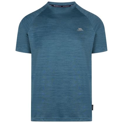 Mens Active Top  Leecana In Bondi Blue Marl, Front view on mannequin