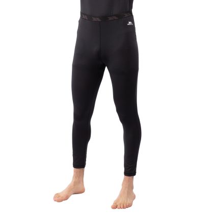 Men's Base Layer Trousers Leon in BLACK, Front view on model