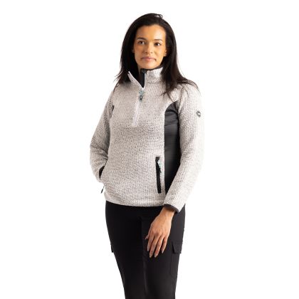 Womens Textured Fleece Lia in Grey Marl Fleece
