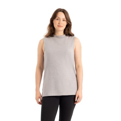 Womens Casual Top Liora in Light Grey Marl