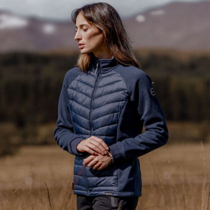 Trespass Womens DLX Fleece Luisa in Navy, Front view on mannequin