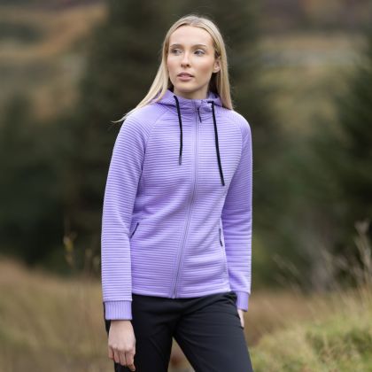 Womens Hooded Top Lynsky in Gelsomino Marl, Front view on mannequin